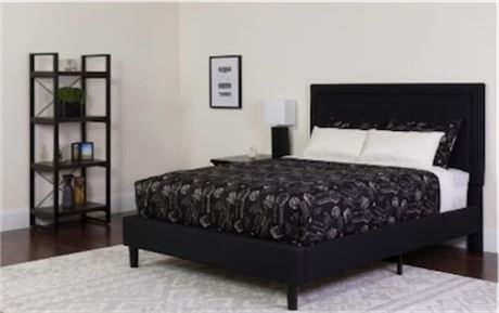 Lit plateforme queen noir Flash Furniture