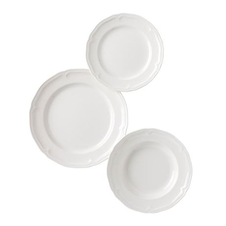 Service vaisselle porcelaine Manoir 15 pcs (3 bols manquants)
