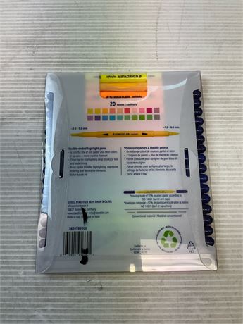 Surligneurs double face – Lot de 20