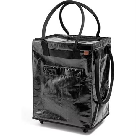 Transporteur à linge sur roues CleverMade 90 L - noir (1)