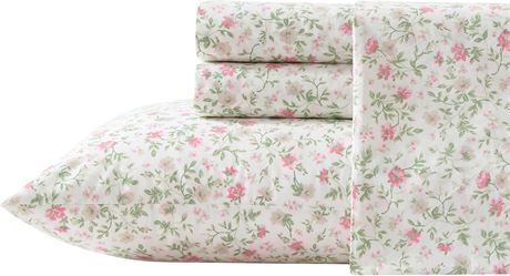 Ensemble de draps Laura Ashley queen coton percale doux