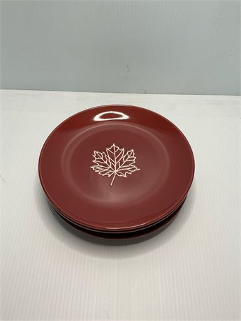 Lot de 4 assiettes rouges 8,5 po