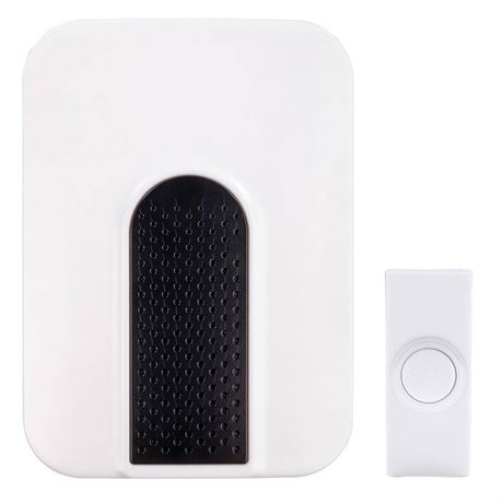Trousse sonnette sans fil Defiant à brancher avec bouton, blanc