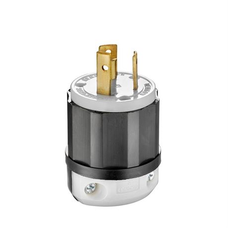 Fiche verrouillable 30A 125V noir/blanc 2611-CS