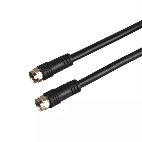 Câble coaxial RG6 noir 18 AWG 25 pi