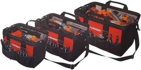 Ensemble sacs outils Husky 18, 15 et 12 po rouge