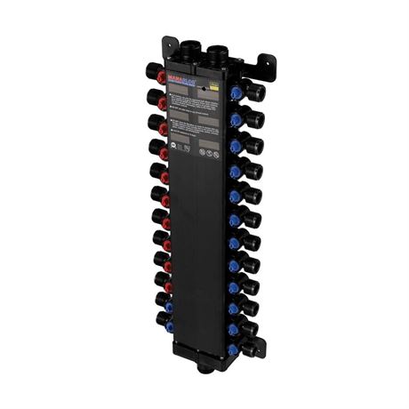 Collecteur de distribution Manabloc 1/2 po x 24 ports (10 chaud/10 froid)