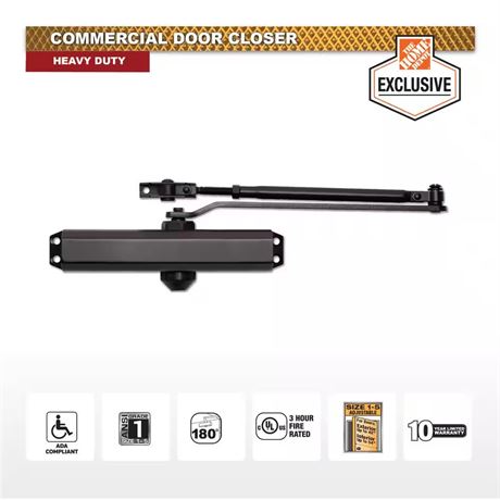 Ferme-porte commercial bronze robuste