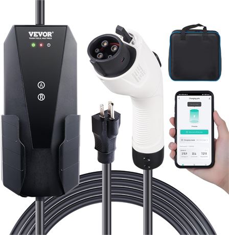Chargeur portatif VEVOR niveau 1 et 2 pour véhicule électrique
