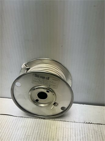 Fil électrique 18 AWG blanc 100 pi
