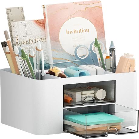 Organisateur de bureau Marbrasse avec 2 tiroirs