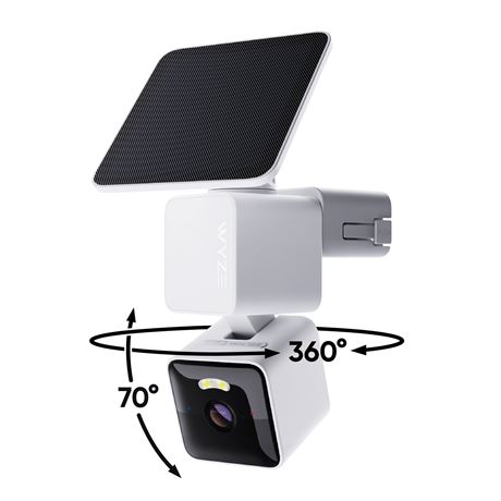 Caméra sécurité solaire PTZ 2K vision nocturne couleur