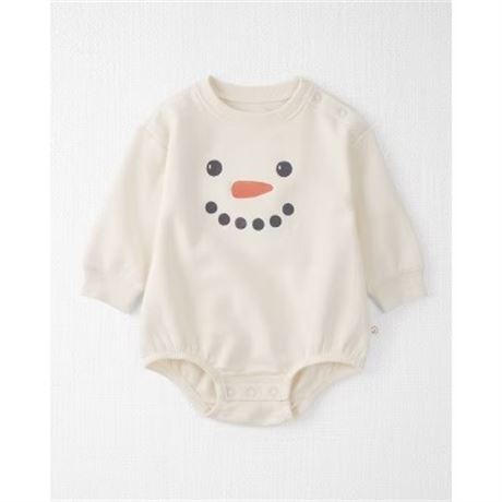 Combi bouffant bonhomme de neige Little Planet Carter's bébé bio blanc 12M