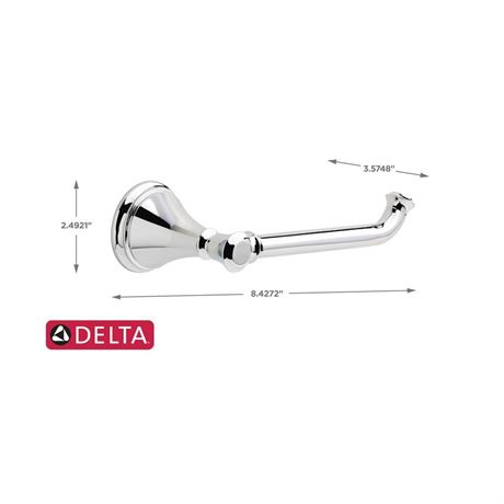 Porte-papier WC Delta Cassidy chrome poli montage surface