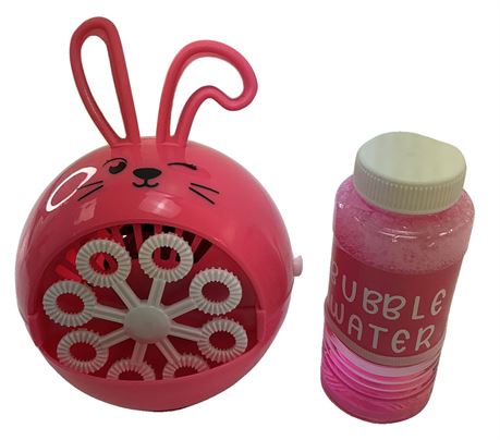 Ens. machine à bulles en forme de lapin