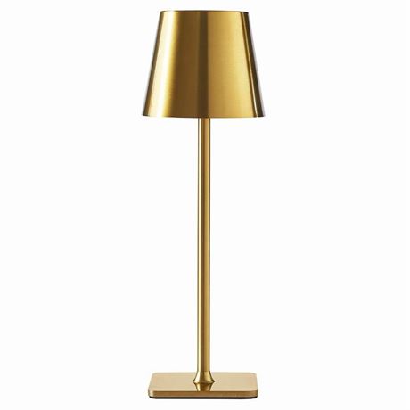 PAQUET DE 2 - Lampe de table rechargeable Mainstays int/ext 13 po or