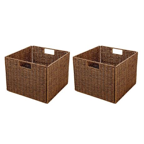 Panier pliable cadre fil de fer 13x10 po (ensemble de 2)