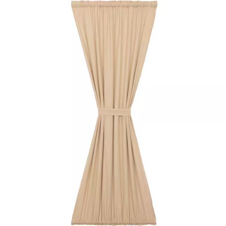 Rideau porte coton beige Burlap 72 po