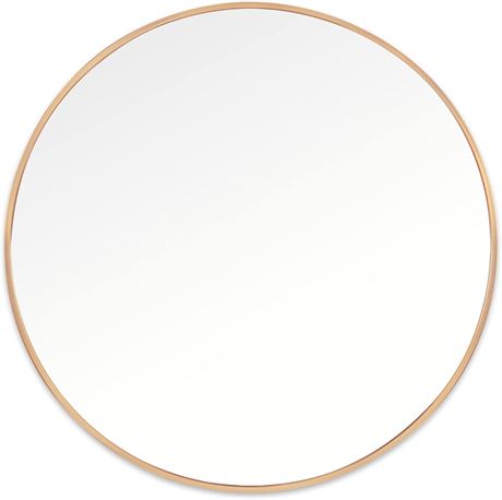 Miroir rond doré 24 po