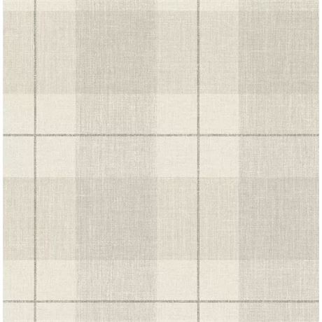 Papier peint autocollant Lenox Hill plaid neutre