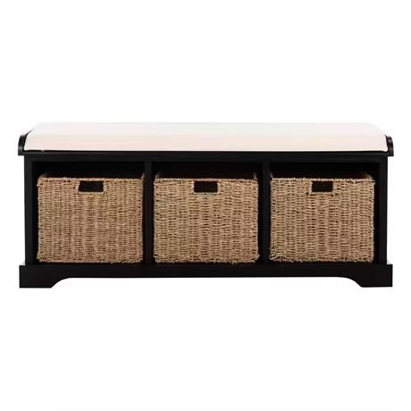 Banc rangement Lonan noir