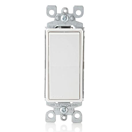 LOT DE 2 - Interrupteur Decora Leviton 15 A 120/277 V unipolaire à bascule