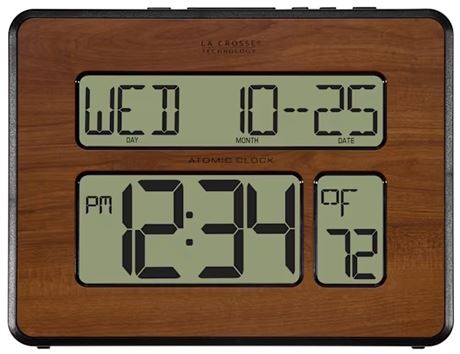Horloge numérique calendrier atomique La Crosse 513-1419-WA