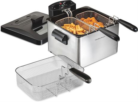 Friteuse électrique Hamilton Beach 4,5 L avec 3 paniers