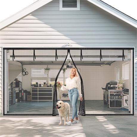 Moustiquaire porte garage 16 x 7 pi