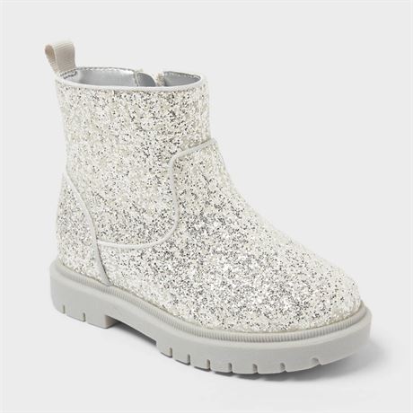 Bottes Chelsea Flora tout-petits Cat & Jack argent 8T zip largeur moy.