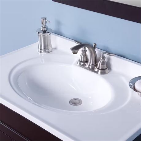 Comptoir lavabo marbre Glacier Bay 31 po