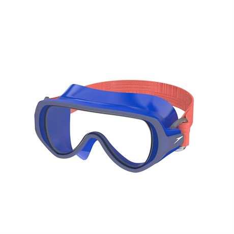 Masque natation Speedo enfants sangle tissu - bleu/corail 3-6 ans polyc.