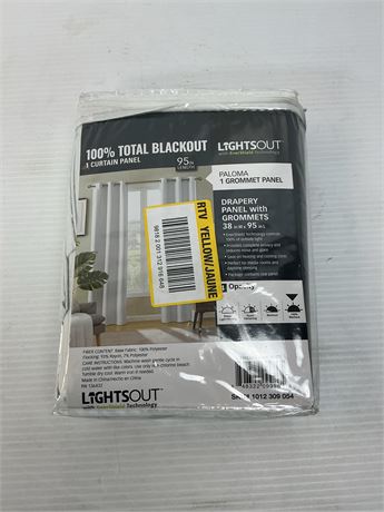 1 PANNEAU - Rideau occultant Paloma blanc 38 x 95 po à œillets