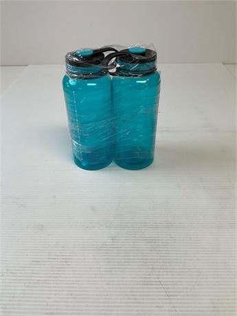 Bouteilles 36 oz large ouverture lot de 2 sans BPA bleues