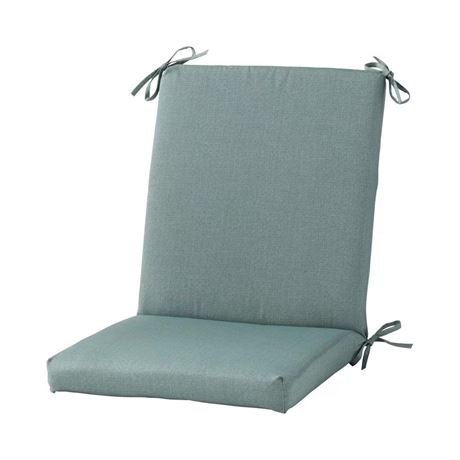 Ens. 2 - coussins chaise ext. dossier haut 20 x 19 po vert verre de mer