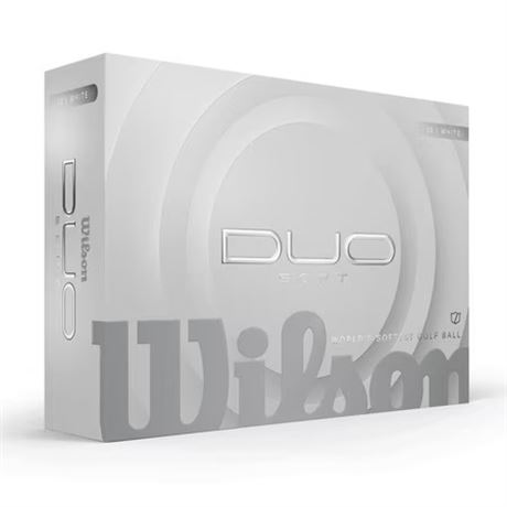 Balle de golf Wilson Duo Soft, blanc, paquet de 12
