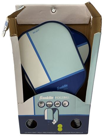 SANS BALLES - Ens. raquettes Franklin Sports 2 joueurs poly - bleu/bleu clair