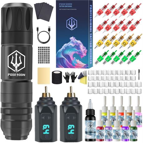 Kit pistolet tatouage sans fil POSEIDON
