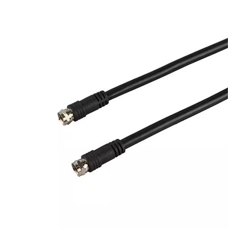 Câble coaxial Quad RG6 18 ga noir 50 pi