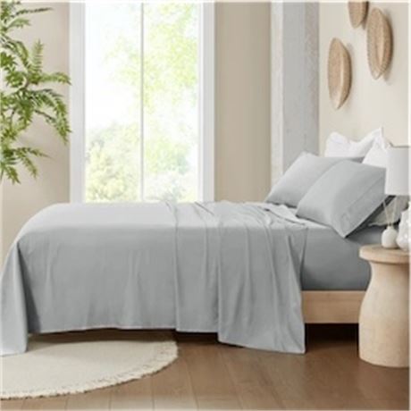 Ens. lit Madison Park Essentials TG 4 pcs (drap-housse, drap, 2 taies)
