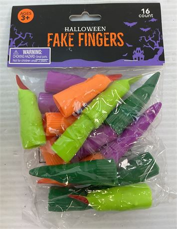 Faux doigts d'Halloween 16 pcs