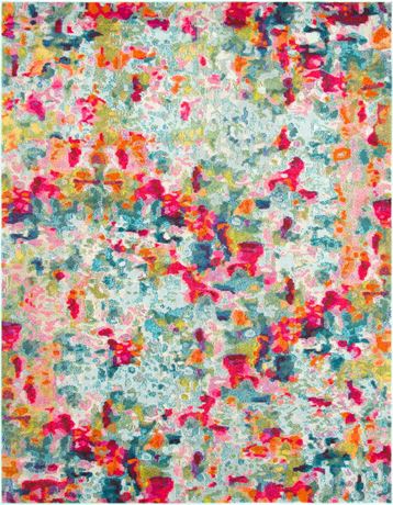 Tapis Unique Loom Chromatic champagne 8 x 10 pi polypropylène multi/bleu