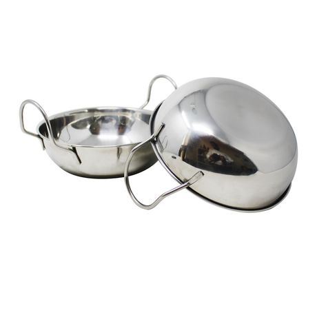Plats Balti en acier inoxydable Mainstays – Ensemble de 2