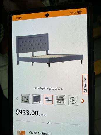 Lit plateforme capitonné Roxbury Flash Furniture simple