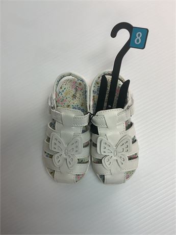 Sandale blanche papillon fille George gr.8