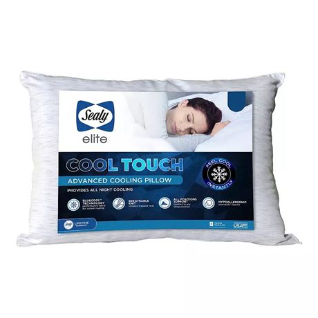 SANS EMBALLAGE - Oreiller rafraîchissant avancé Sealy Elite Cool Temp, blanc