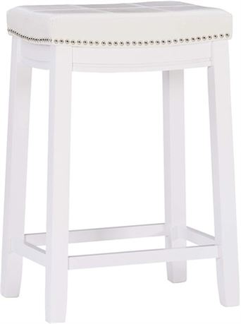 Tabouret comptoir sans dossier Linon Claridge blanc (21 po)