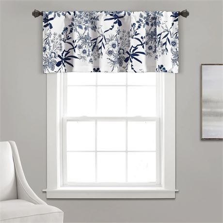Valence rideau bleu marine Lush Decor 18 po