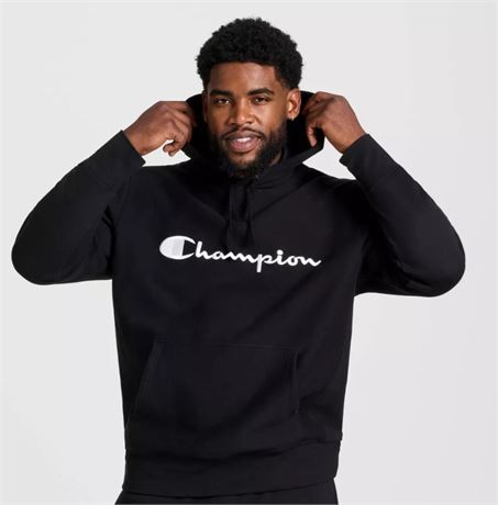 L - Hoodie brodé Champion Iconic adultes - noir