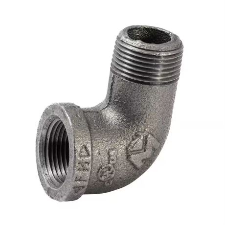 ROUILLÉ - Coude 90° fer malléable noir 3/4 po FPT x MPT